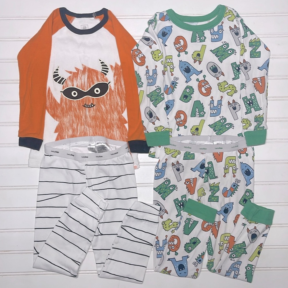 GAP 100% Cotton Bundle of ABC Monster Pajama Set